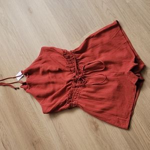 NWT J.O.A Halter Tie Romper